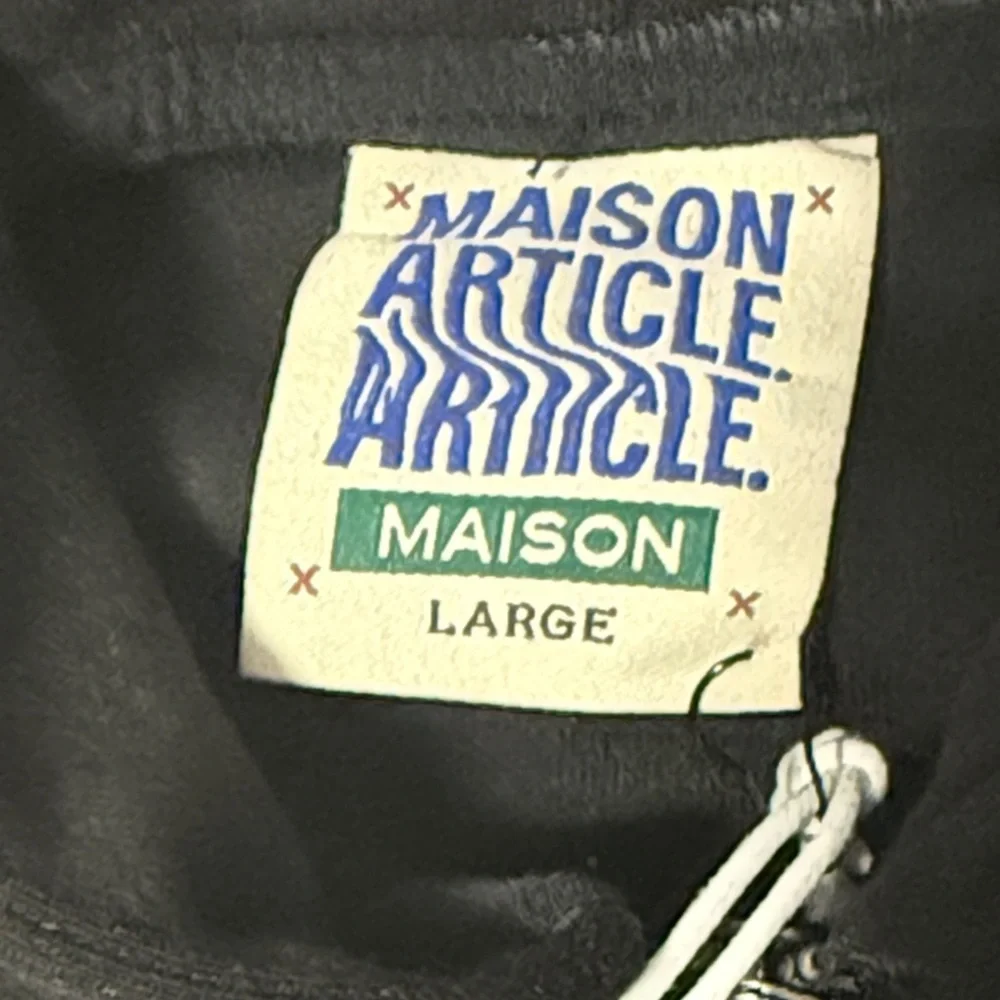 Maison Article Black Tech Zip-Up Hoodie Size Large NWT